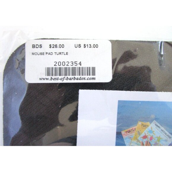 Sue Trew Mouse Pad 2008- Handpainted Turtle in Ocean -Barbados - Happy Hatchling - Picture 7 of 9